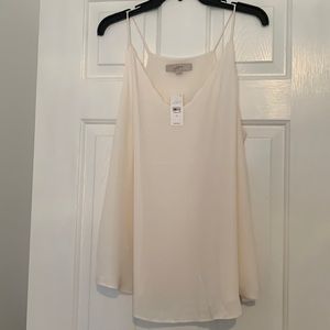 NWT Loft size XL lined off white blouse/tank